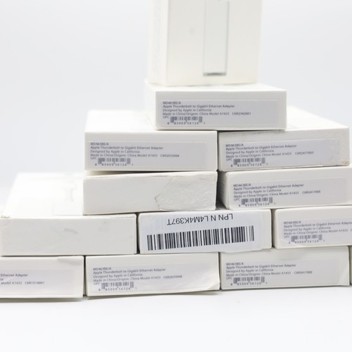 13x Genuine Apple Thunderbolt to Ethernet Gigabit Adapter A1433 - Sealed Joblot - Afbeelding 2 van 3