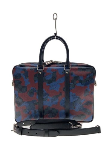 LOUIS VUITTON Business Bag Porte Documin Voyage PM Damier Cobalt Navy PVC Used
