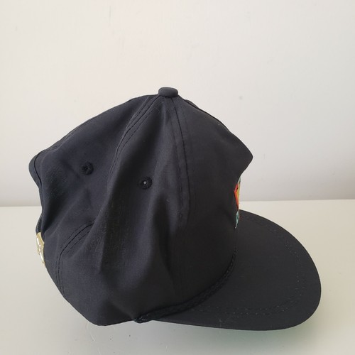 VINTAGE Grace High Ranger Hat Cap Strap Back Baseball Black K Brand Made in USA - Picture 7 of 11