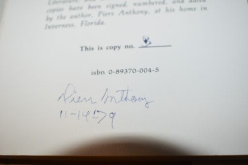 Hasan by Piers Anthony (1st Edition/First Printing, signed, Lettered, hardcover) - Picture 2 of 11