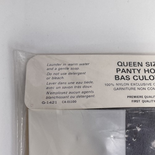 Vintage 1970s Pantyhose Agnetha Faltskog Model Singer SZ 3XL Grey Gray Color - Picture 10 of 12