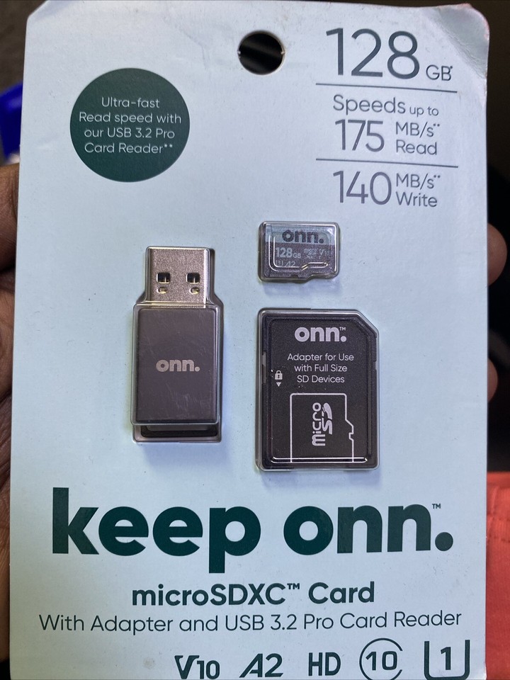microSDXC card with adapter and USB 3.2 pro card reader 128 GB NEW | eBay
