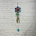 Flower Home and Garden Floral Wind Chime Windchime Blue Gold Pink