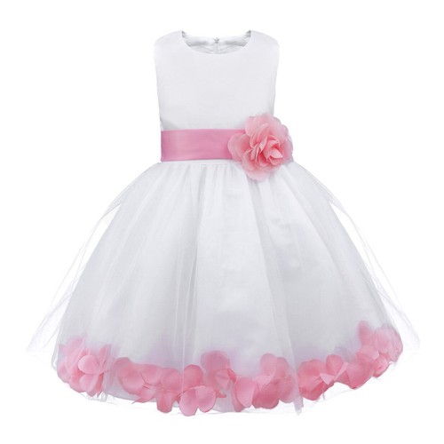 Kids Flower Girls Dress Bowknot Wedding Baptism Christening Tutu Dresses Gown - Picture 35 of 132