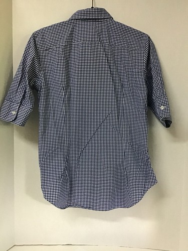 Boys Ralph Lauren Sport Size S (8) Plaid Short Sleeve Button Up Shirt Blue & Wh - Picture 3 of 9