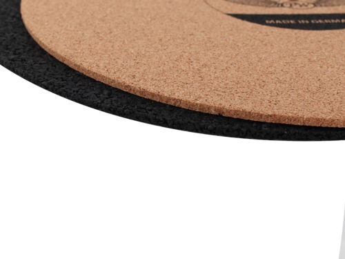 Cork Turntable Record Mat SET 4+4 mm Black ! Vinyl LP Audiophile MADE IN GERMANY - Picture 4 of 4