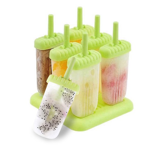 6x DIY Ice Lolly Cream Maker Mold Tray Popsicle Mould Frozen Yogurt Icebox Sweet - Picture 3 of 23