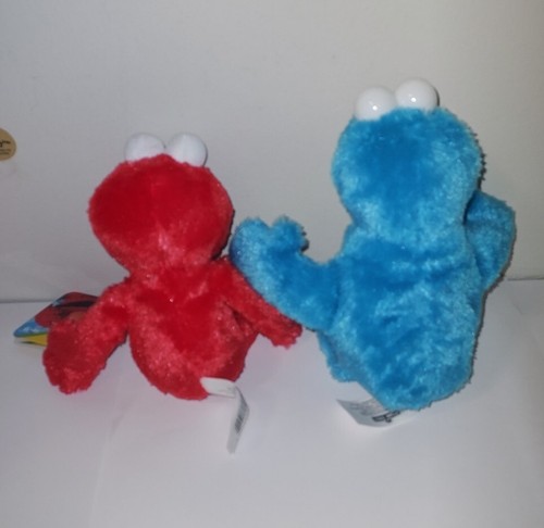 Peluche pupazzo bambini Sesame Street Elmo & Cookie Monster 8" nuovo - Foto 2 di 2