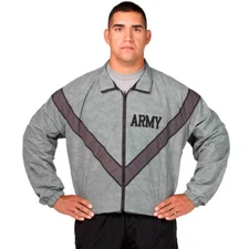 US ARMY IPFU PT PHYSICAL TRAINING RAIN SNOW GRAY JACKET REFLECTIVE ALL SIZES