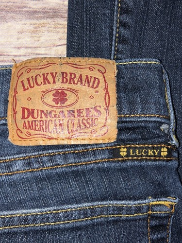 Lucky Brand Womens Sundown Dungaree Denim Jeans Size 4/27 - 30x31 - Picture 8 of 11