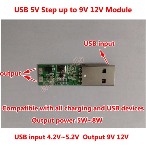 Mini USB to 9V 12V DC-DC Step Up Converter 5V to 12V Power Supply Boost Module - Picture 1 of 6