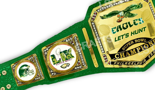 Philadelphia Eagles Championship Belt Adult Size 2mm Brass - Picture 3 of 5