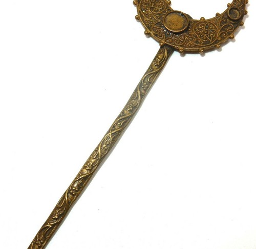 VINTAGE MIDDLE EAST SPOON ARAB EGYPT SMALL COLLECTIBLE 5.75" CRESCENT MOON SPOON - 第 8/11 張圖片