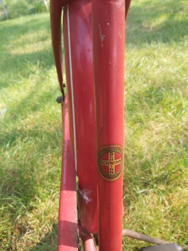 VINTAGE SCHWINN MAJESTIC BICYCLE RED BIKE CHICAGO 26" NICE COLLECTOR PIECE - Picture 5 of 12