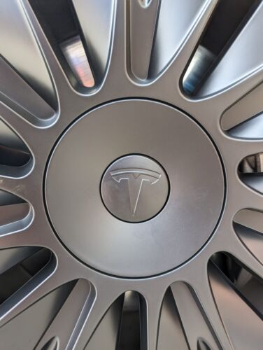 BLADE STYLE FLASH SALE Tesla Model Y 4 x 19" Wheel Covers Cover Hub Cap T Logo - Picture 7 of 24