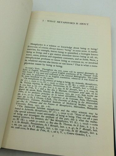 THE PHILOSOPHY OF BEING - 1961 1st ed - Metaphysics I - Christian Wisdom Series - Picture 4 of 6