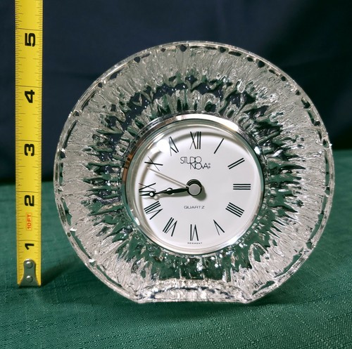 Vintage Heavy Crystal Clock Studio Nova Made in Germany - Picture 3 of 10