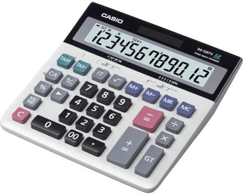 Casio DS-120TW 12 Digits Standard Calculator Tax Calculator/Adding System Japan - Picture 2 of 4