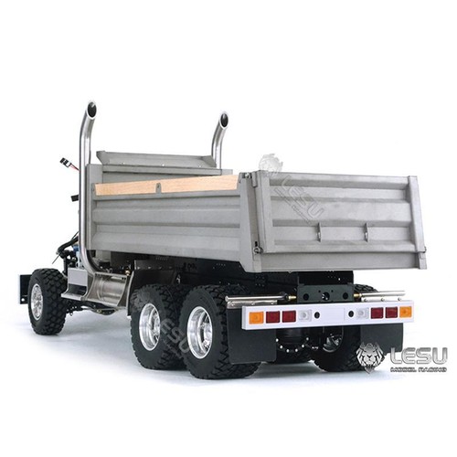 1/14 LESU 6*6 Hydraulic RC Dumper Truck Model Metal Chassis Bucket W/O Cabin - Picture 5 of 11