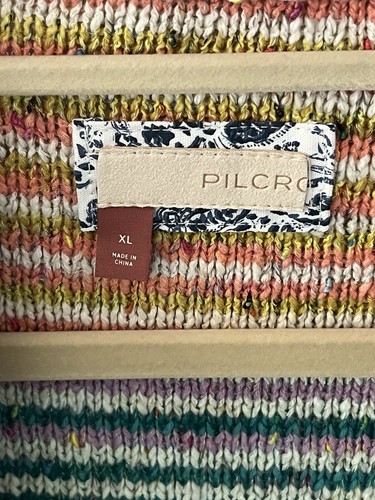 Cardigan maglione Anthropologie Pilcro Barbacoa palma tramonto XL spiaggia nuovo con etichette - Foto 11 di 11