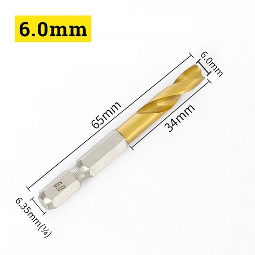 1.5-13mm Handhaben Bohrer Mit 1/4" Sechskantschaft Hss Spiralbohrer Bitaufnahme - Bild 25 von 40