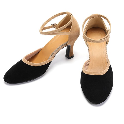 Women Ladies Ballroom Latin Dance Shoes 3.5/5.5/7CM Heeled Salsa Modern Shoes - Bild 6 von 21