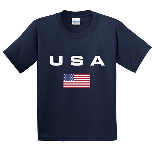 USA Flag Kids T-Shirt American Patriotic 100% Cotton New Short Sleeve Tee Shirt - Picture 5 of 13