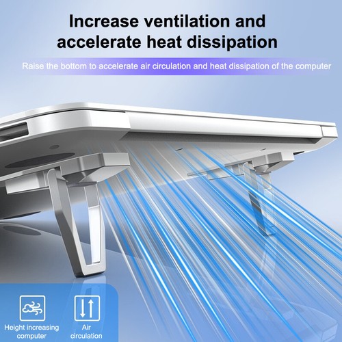 Adjustable Laptop Stand 2PCS Notebook Holder Portable Riser Cooling Bracket - Afbeelding 8 van 18