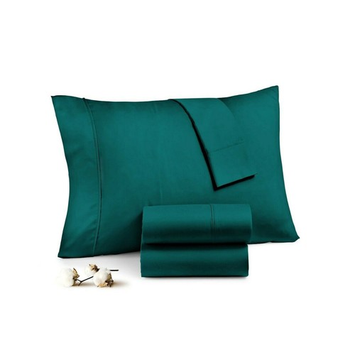 Sábana bajera plana de algodón egipcio para hotel 1000TC + 2 fundas de almohada tamaño XL todas lisas - Imagen 14 de 98