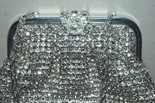 Marshall Field's Crystal Evening Shoulder Clutch Style Purse - Gorgeous - Picture 4 of 11