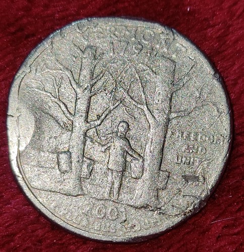 2001 Vermont Error Quarter Coin Collector's Gold Christmas Gift P Mint Mark - Picture 5 of 13