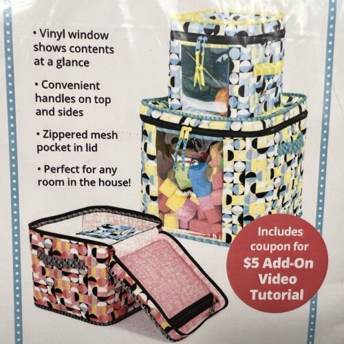 Room With A View By Annie Storage Bin With Window Pattern New - Picture 2 of 5