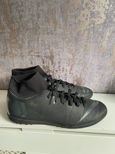 Botas de fútbol Nike Mercurial Superfly Club Astro Turf con cordones negras Reino Unido 10 - Imagen 10 de 10