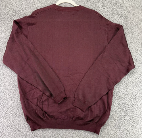 Maglione maglia uomo Kilburne & Finch XL manica lunga rosso girocollo misto rayon - Foto 3 di 7