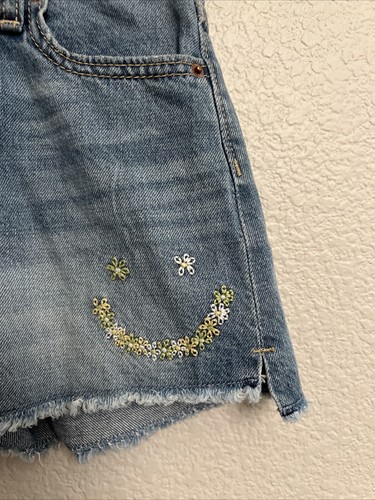 Old Navy Girls Denim Blue Jean Shorts Boho Festival Cowgirl Country Hippie 10 - Picture 2 of 5