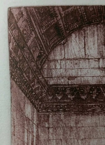 Branko Modic 'Split MDCC' Etching Print Artists Proof Of Jupiter's Temple Framed - 第 8/11 張圖片