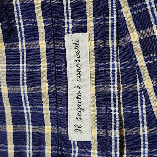 Camisa de manga larga a cuadros de algodón From The House of BOGGI para hombre azul beige talla 41/16 - Imagen 8 de 11