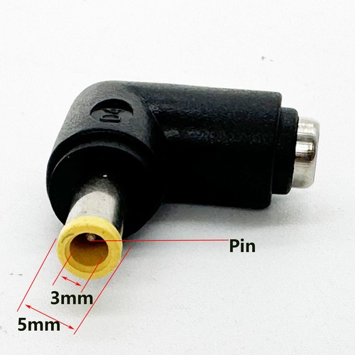 5x DC 5.5 x 2.1mm Female To 5.0 x 3.0mm Male Right Angle Power Adapter Connector - Picture 4 of 10