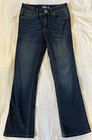 Jordache Bootcut Jeans. Girls Size 10. Adjustable Waist. Dark Blue Jeans.