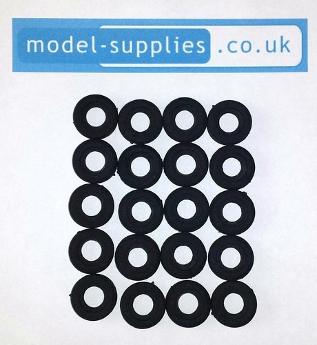 Corgi 16mm O/D Black Reproduction Treaded Rubber Tyres for 267 Batmobile - Picture 6 of 6