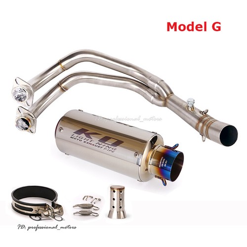 For Yamaha YZF R7 2021-2023 MT-07 Black Muffler Exhaust Header Pipe Whole System - Picture 11 of 12