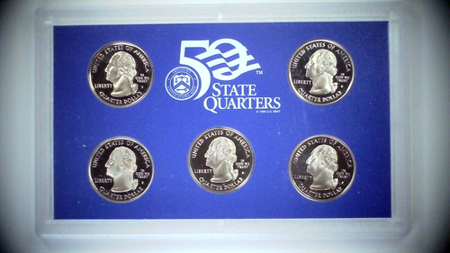 2003-S US Proof State Quarter Mint Set 5 Coins CN CLAD 24soc0403 - Picture 4 of 6