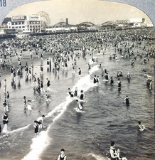 Keystone Stereoview The Ferris Wheel, Coney Island, NY from 1930’s T400 Set #T18