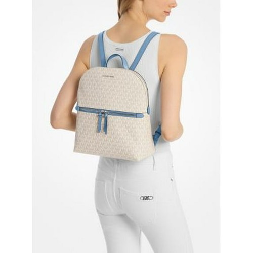 MICHAEL KORS Dallas Medium Signature Logo Backpack-LT SKY MULTI - Bild 3 von 3