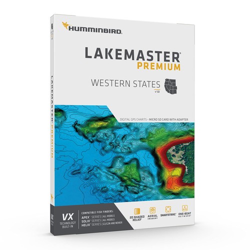 Humminbird Lakemaster Sonar Fathometer 2D Fishing Maps With Depth Highlights - Picture 2 of 3