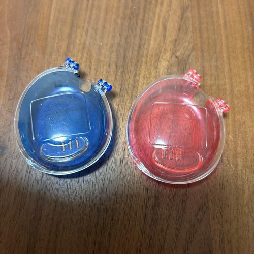 Rare Tamagotchi Tenshitchi Protect Case Cover osutchi mesutchi Pink Blue Lot 2 - Picture 1 of 3