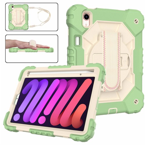 For iPad 10.2 9th Air 4 Pro 11 mini 6 Pro 9.7 Shockproof Rugged Stand Case Strap - Picture 81 of 120