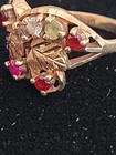 Black Hills Gold 10K Gold Leaf Ring Size 6.75, 3.35g ,7 Stones C CO — photo 6