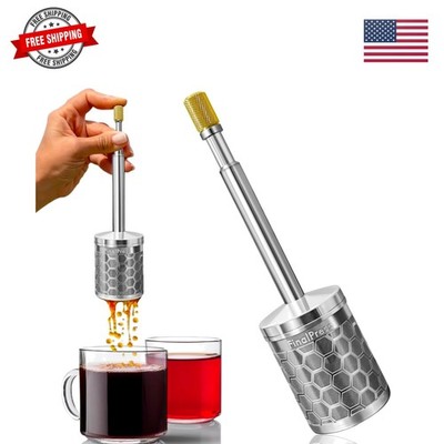 Coffee & Tea Maker   Portable Stainless Steel Micro French Press   Patented 3...