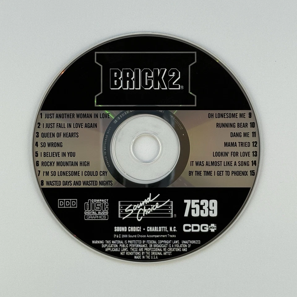 Sound Choice BRICK 2 CDG Set 7539–7546 – 8 Discs – 120 Songs – Pro Quality - Image 4 of 4